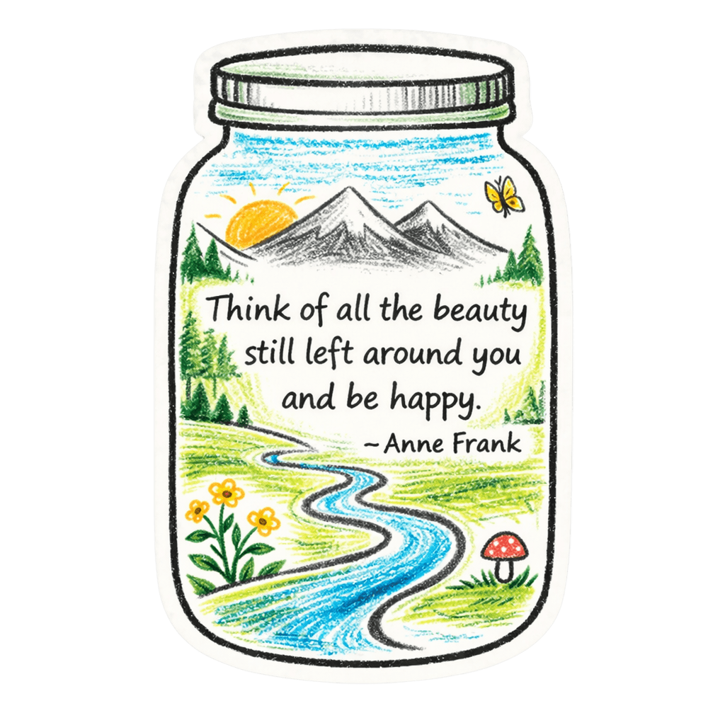 Inspirational Nature with Anne Frank Quote