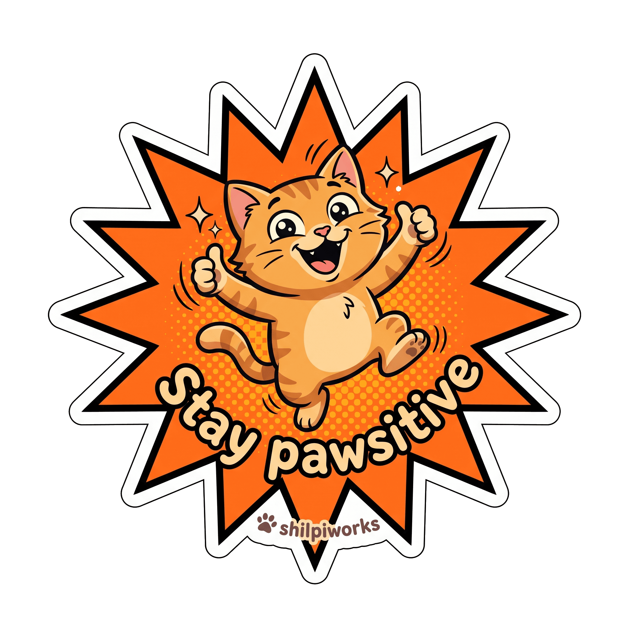 Pawsitive Cat Vibes Sticker