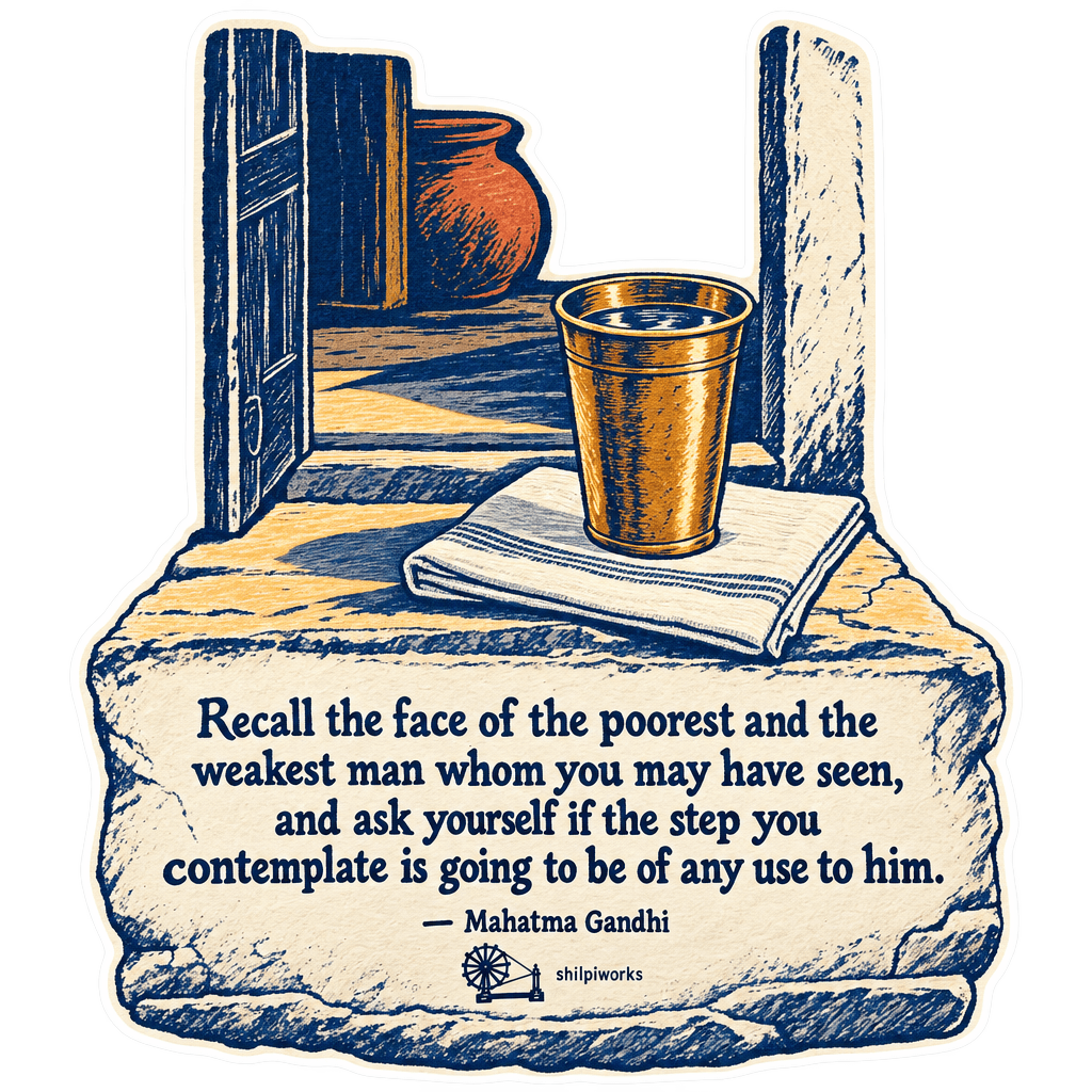 Gandhi's Talisman Compassion Quote Sticker