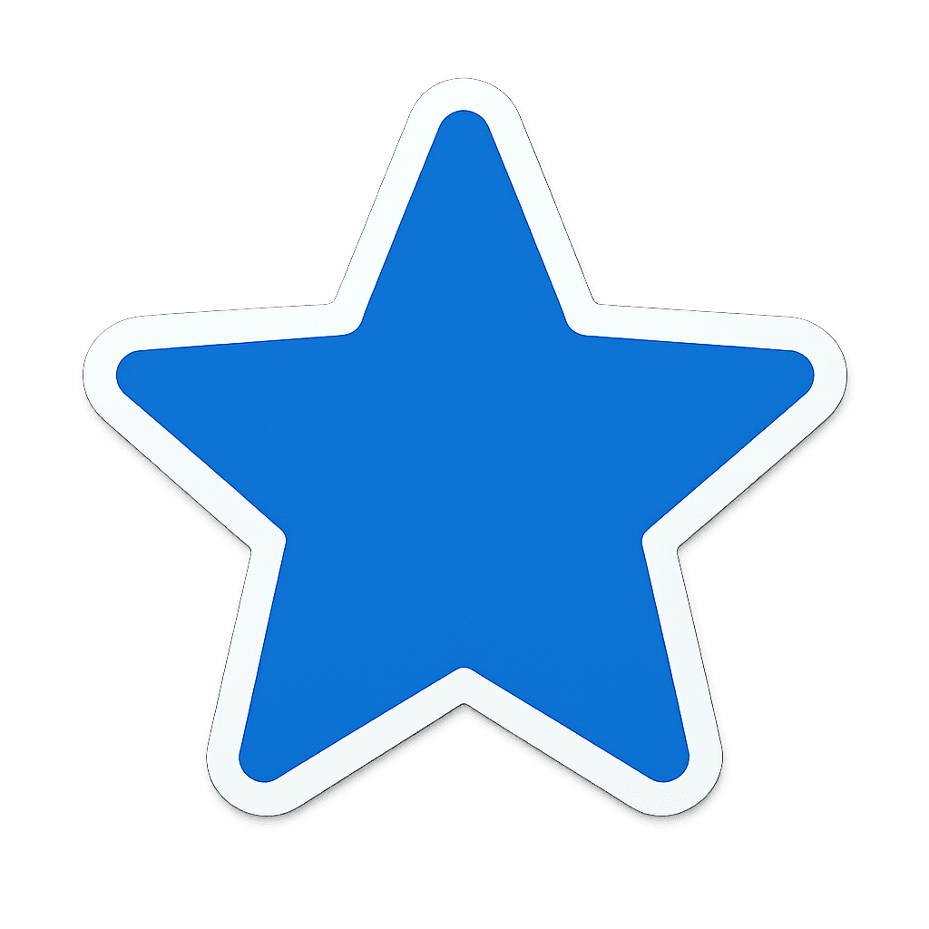 Blue Star Shape