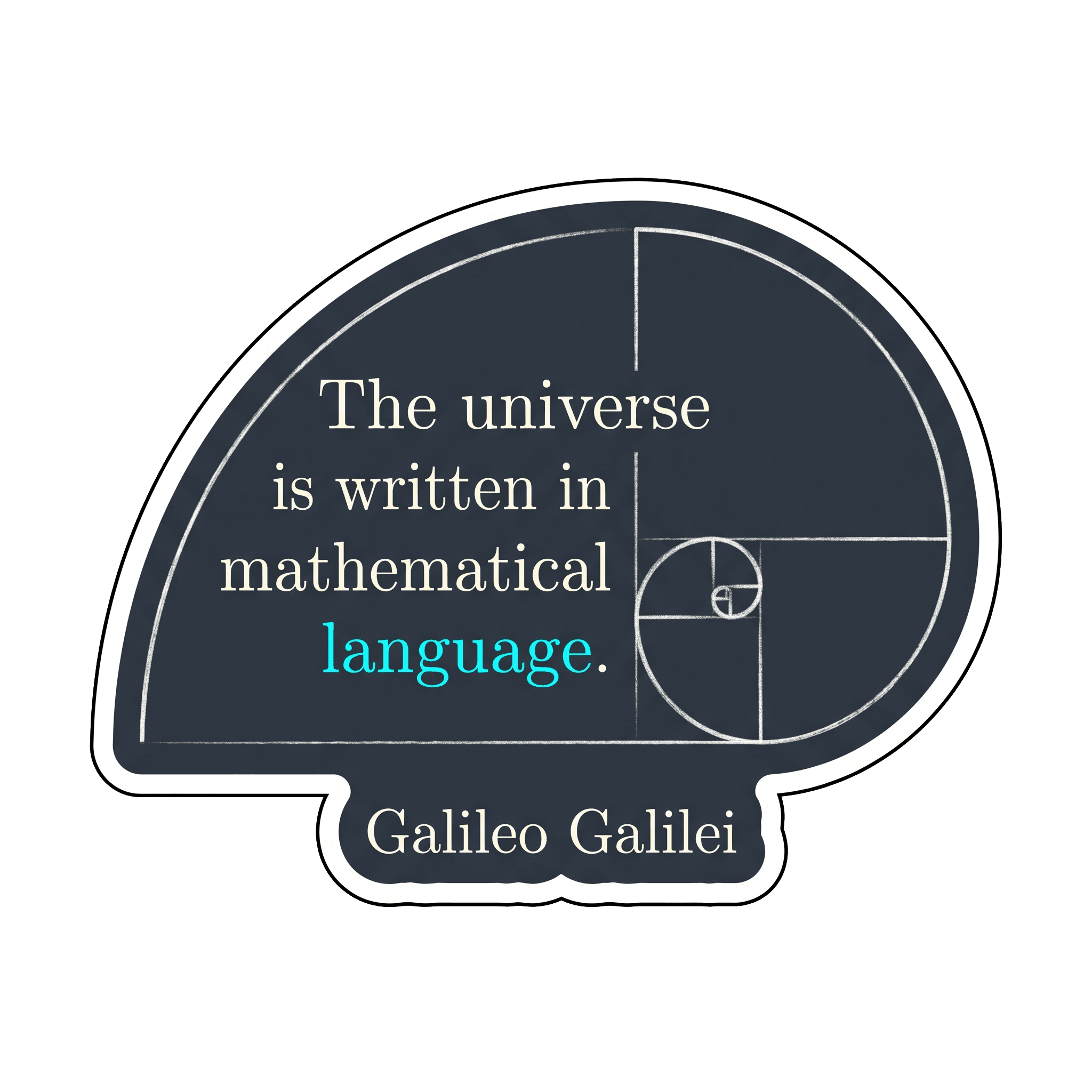 Galileo's Universe in Math Sticker