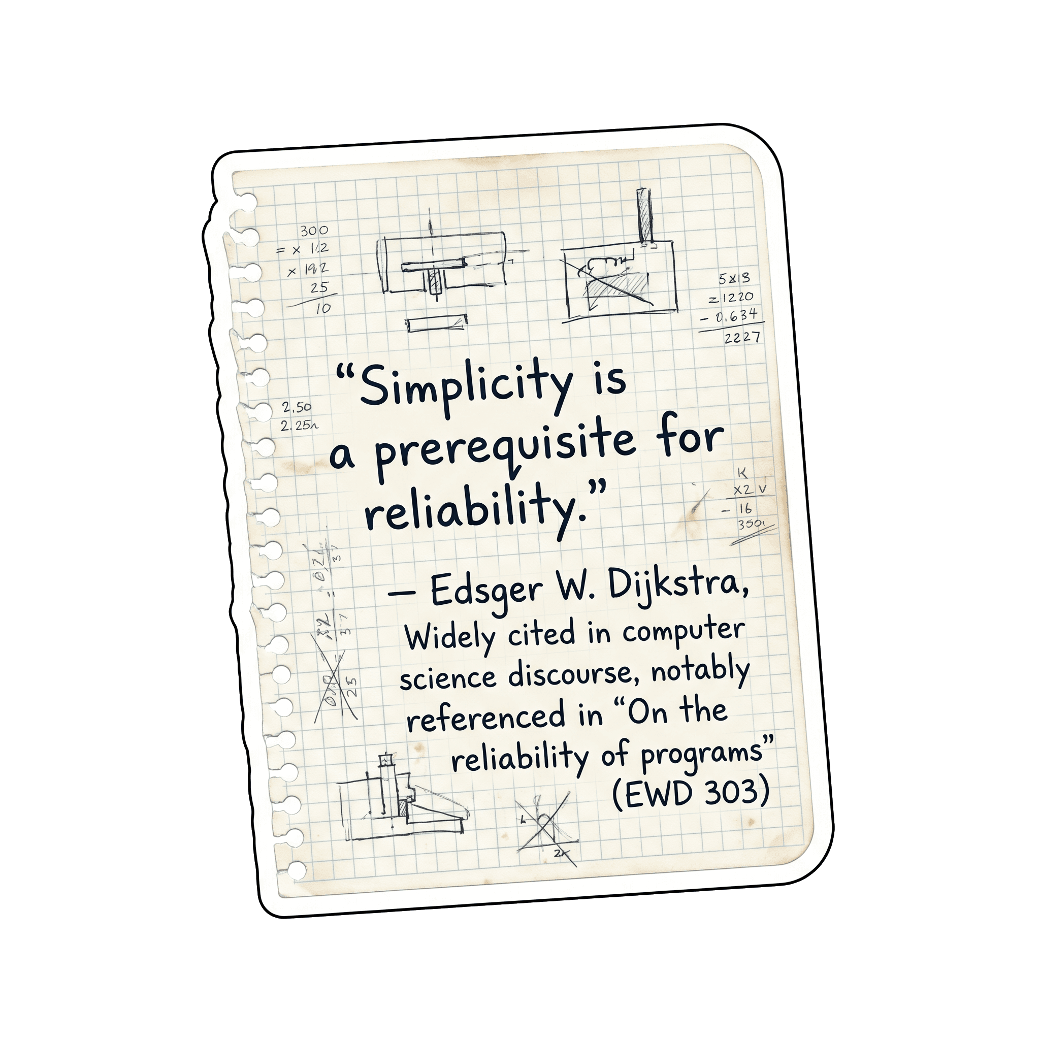 Dijkstra's Simplicity Reliability Engineering Principle