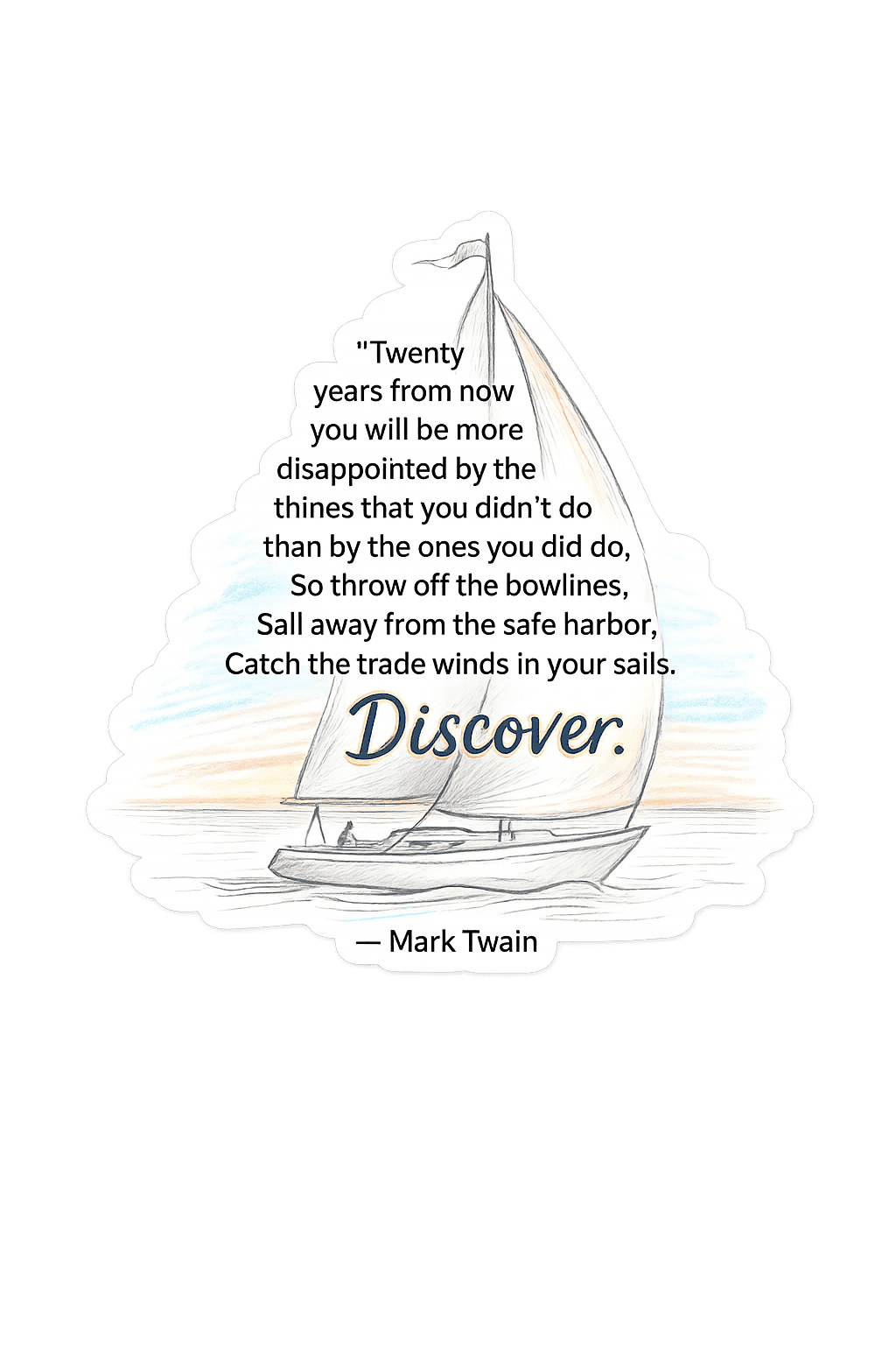 Discover: A Mark Twain Sticker