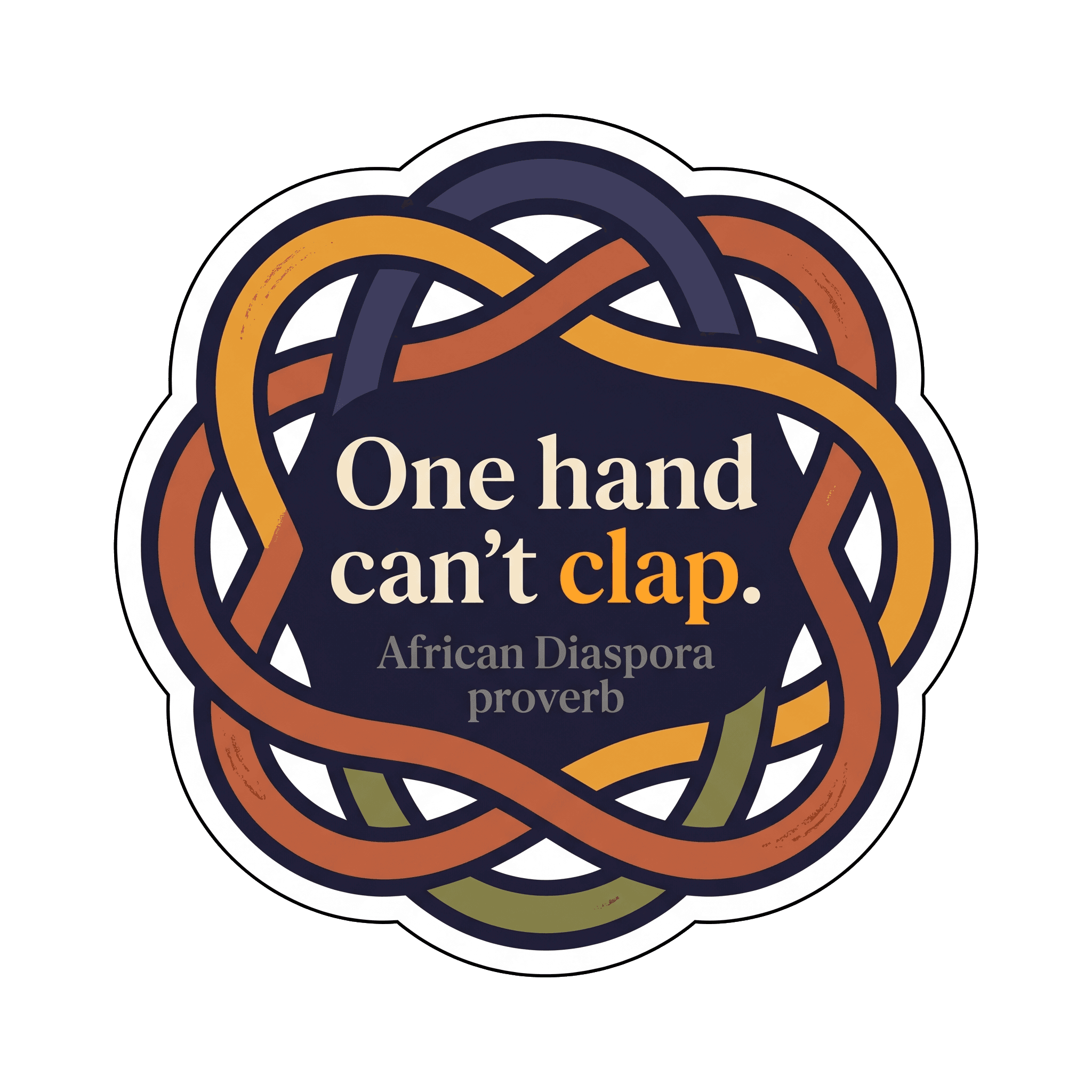 Woven Unity Knot Sticker