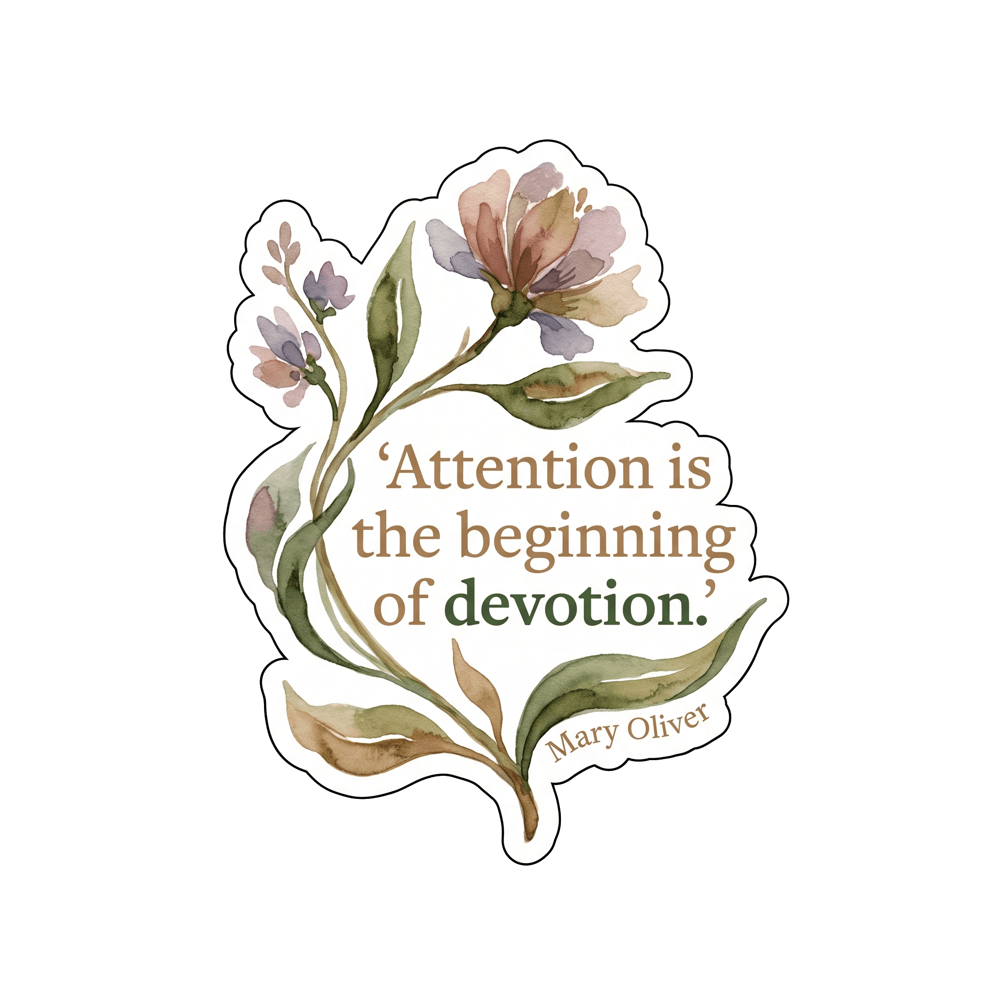 Mary Oliver Devotion Wildflower