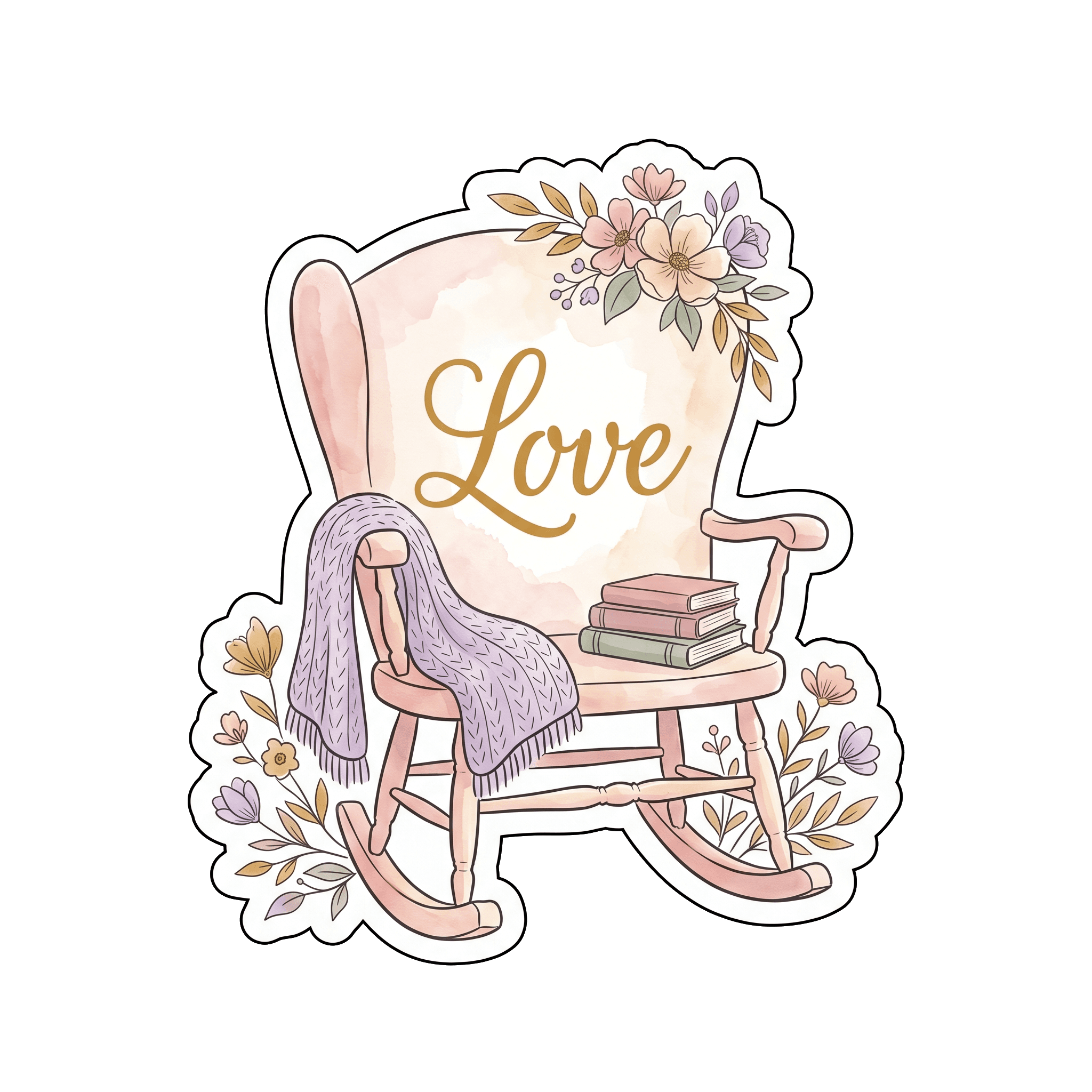 Cozy Reading Nook with Floral Accents