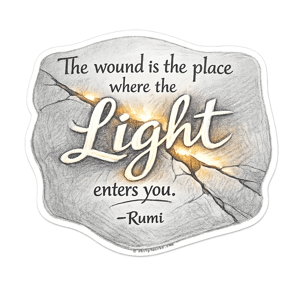 Rumi's Wisdom: Light Through Life's Wounds