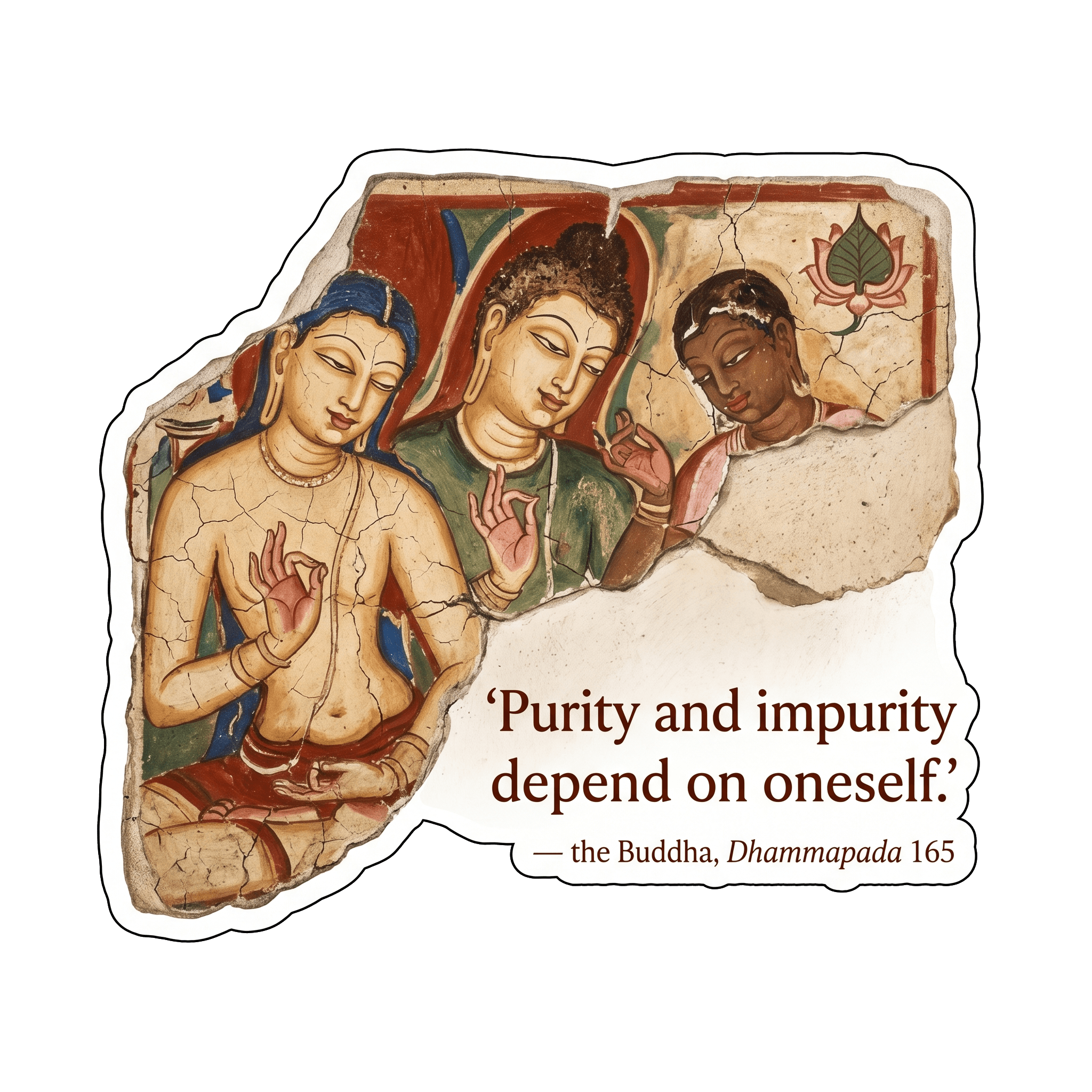 Ajanta Mural: Buddha's Wisdom on Inner Purity