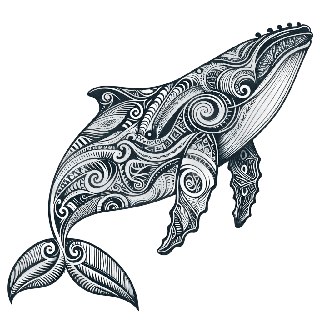 Intricate Tribal Whale Mandala