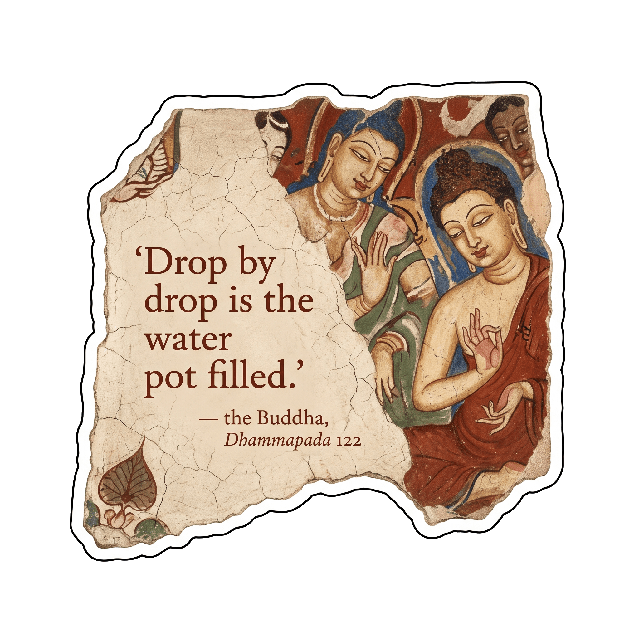 Drop by Drop Buddha Sticker