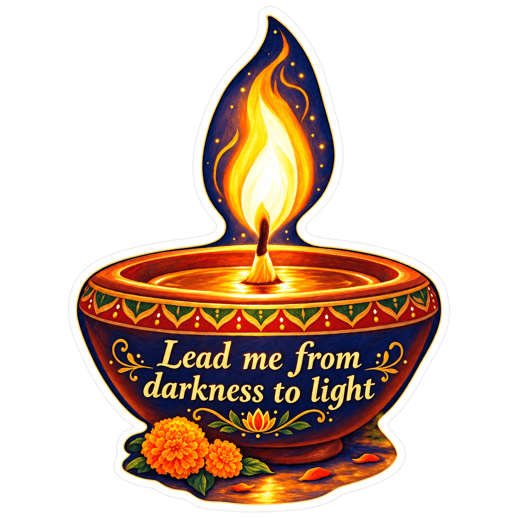 Darkness to Light Diwali Quote Sticker
