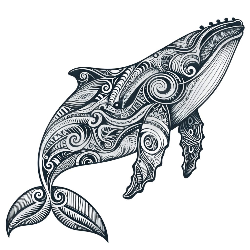 Intricate Tribal Whale Mandala