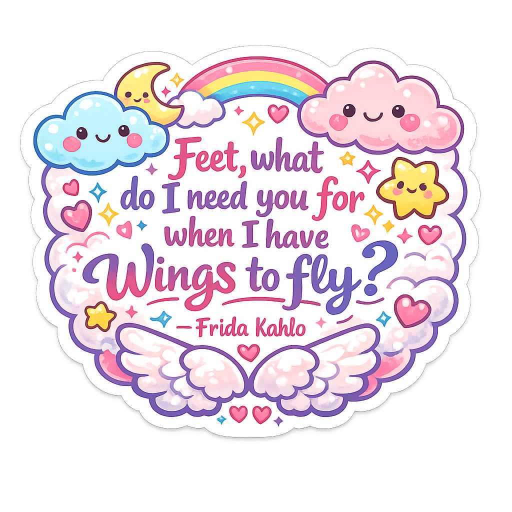 Frida Kahlo Wings to Fly Self-Liberation