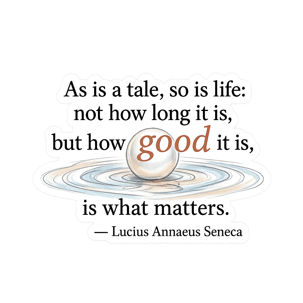 Life's Quality Over Quantity Reflection