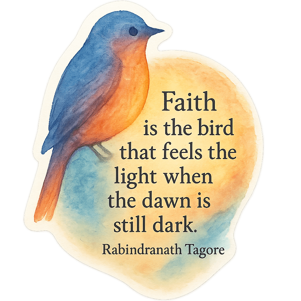 Faith Bird - Tagore Quote