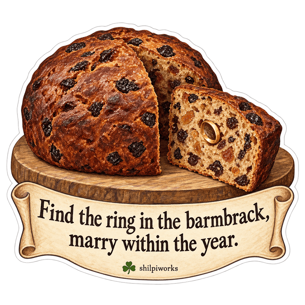 Find the ring in the barmbrack, marry within the year.