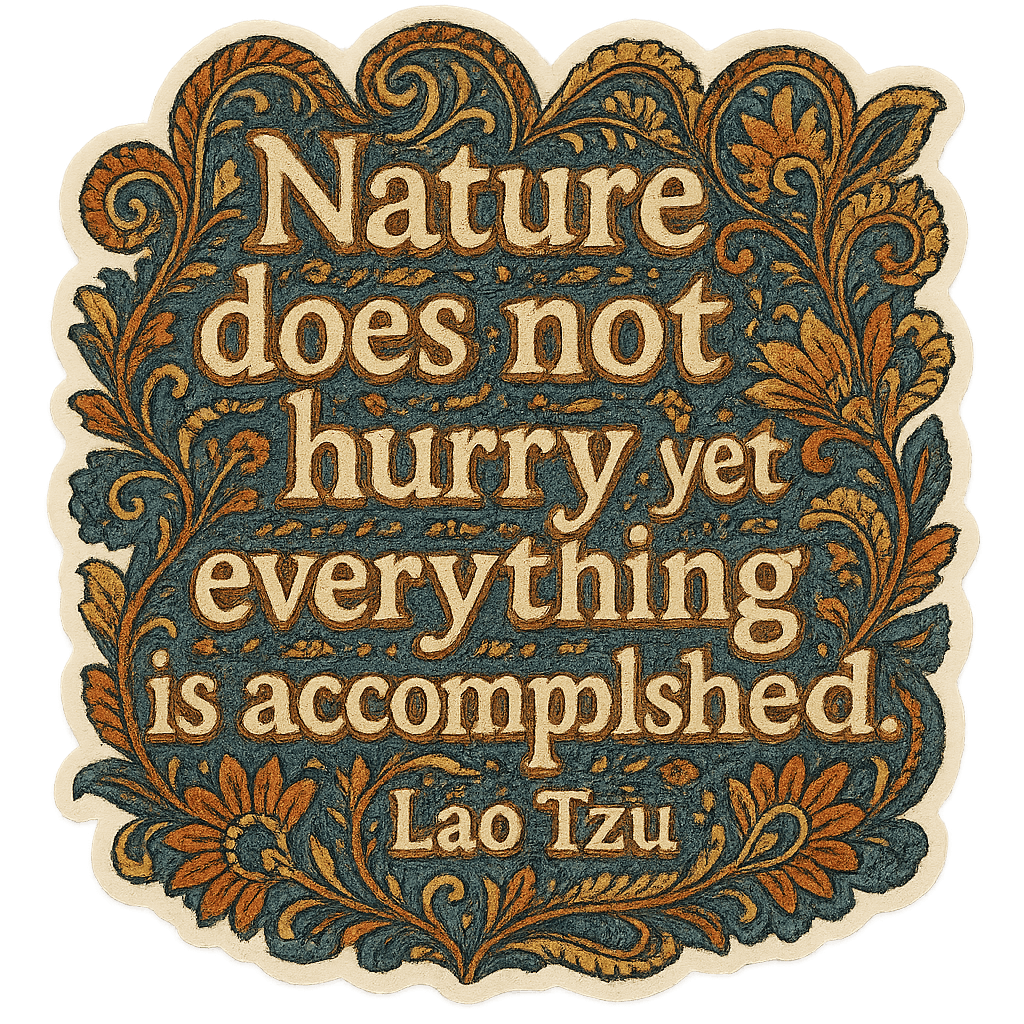 Lao Tzu Wisdom: Nature's Calm Accomplishment