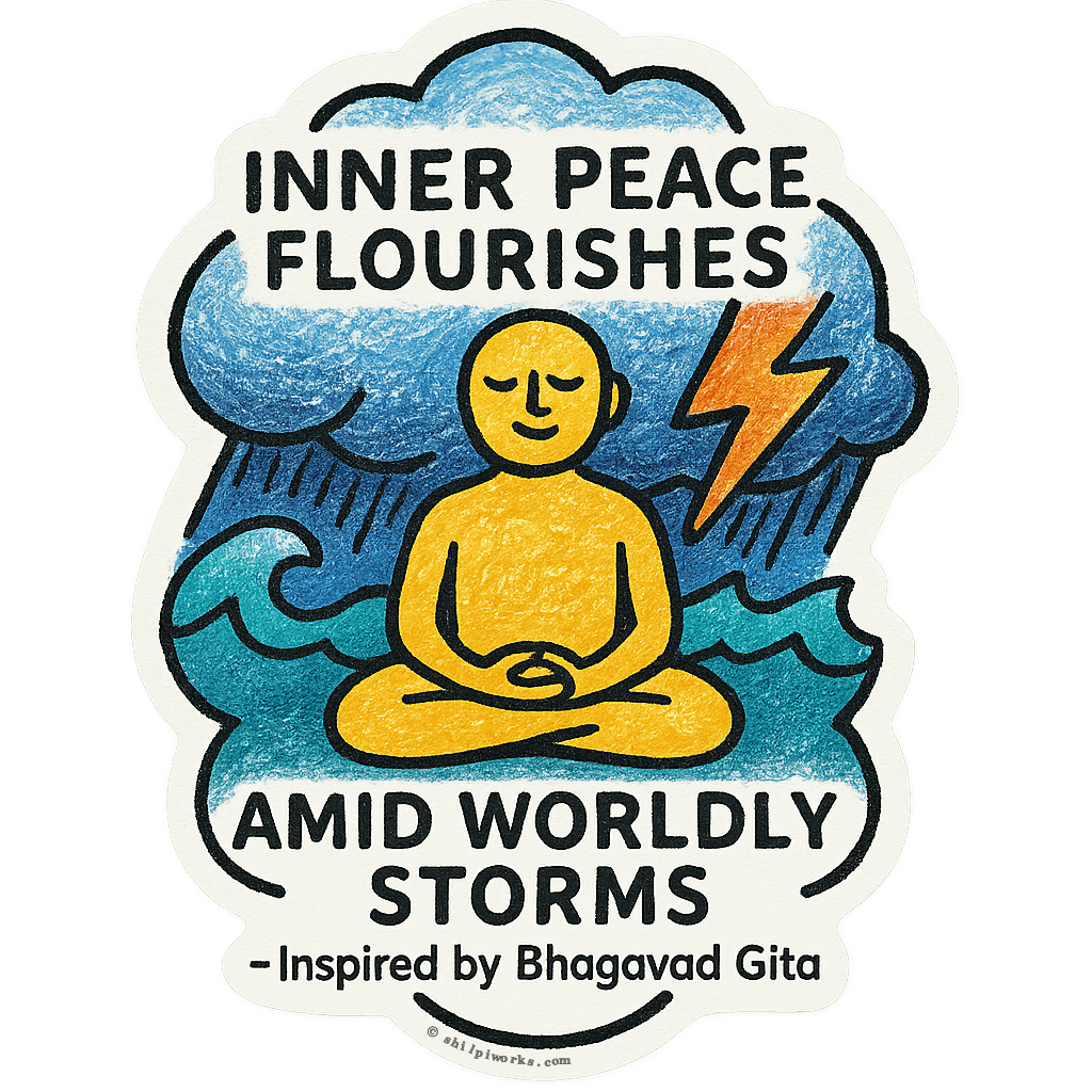 Inner Peace Amid Storms Illustration