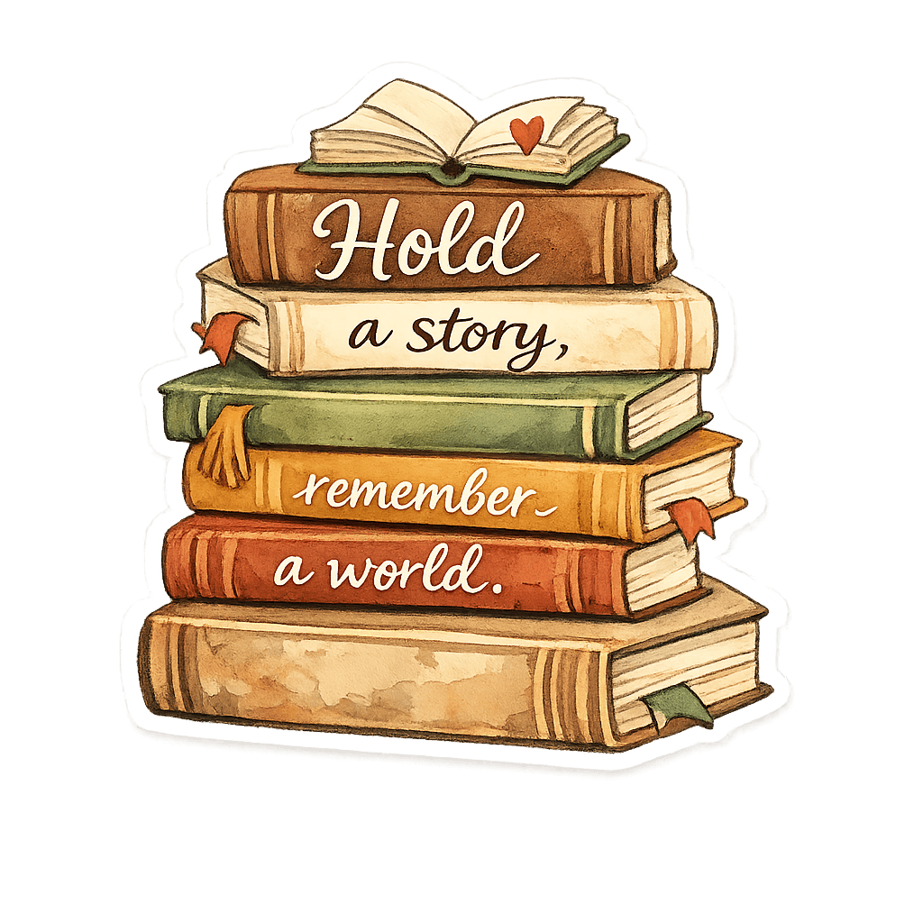 Worlds Within Pages Book Stack