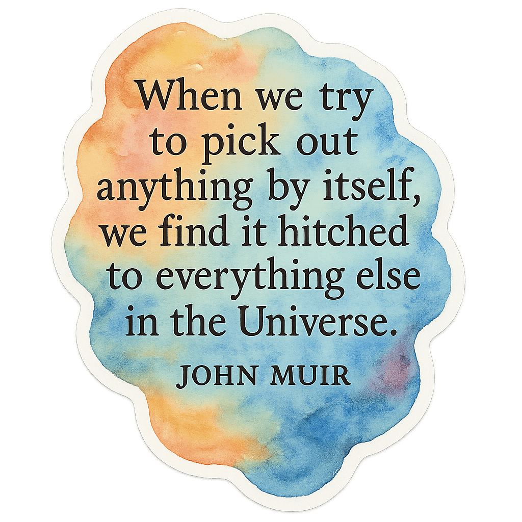 John Muir Quote - Connected Universe