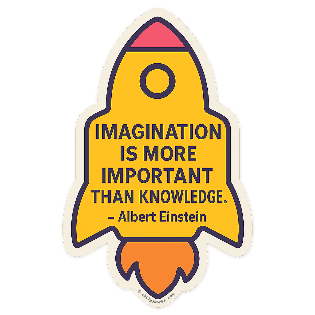 Einstein Imagination Space Rocket