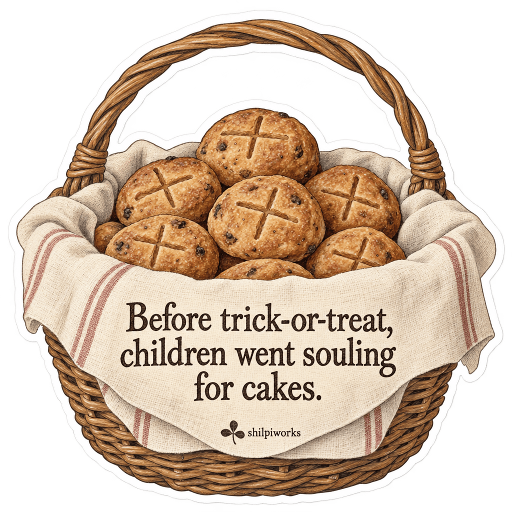Before trick-or-treat, children went souling for cakes.