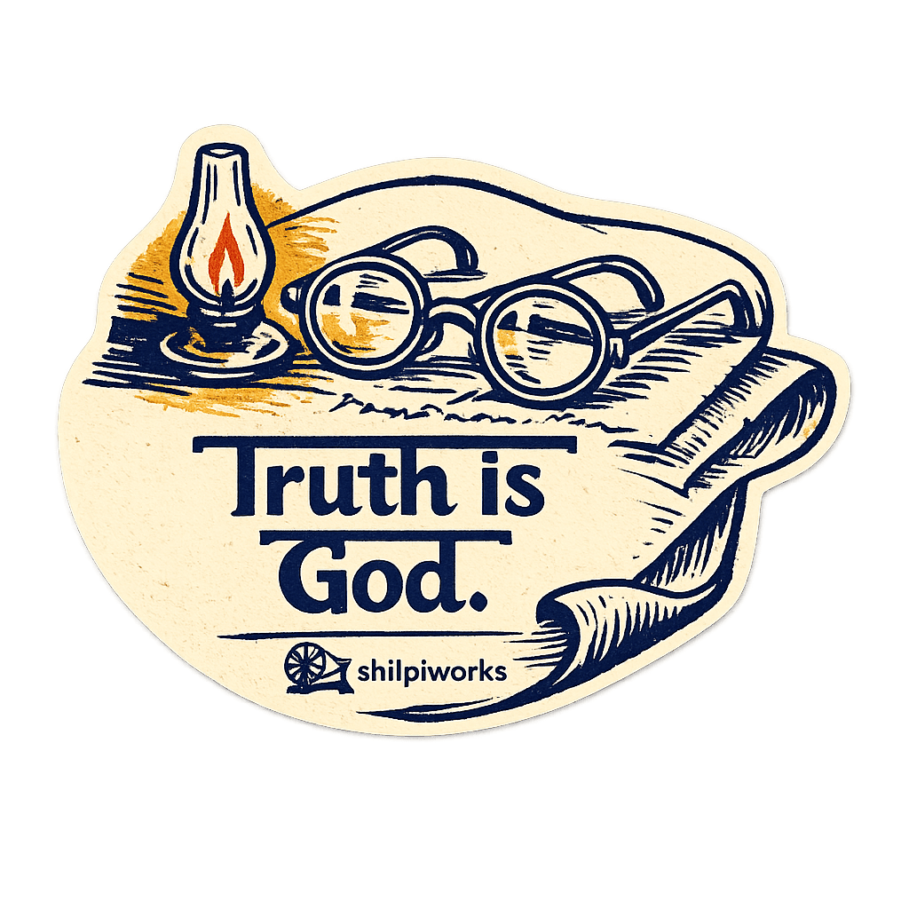 Mahatma Gandhi Truth is God Quote Sticker