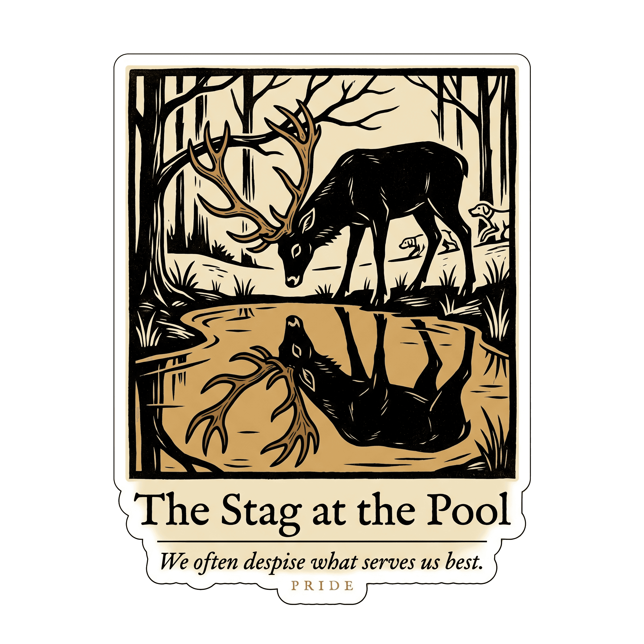 Stag Reflection Fable: Pride's Paradox