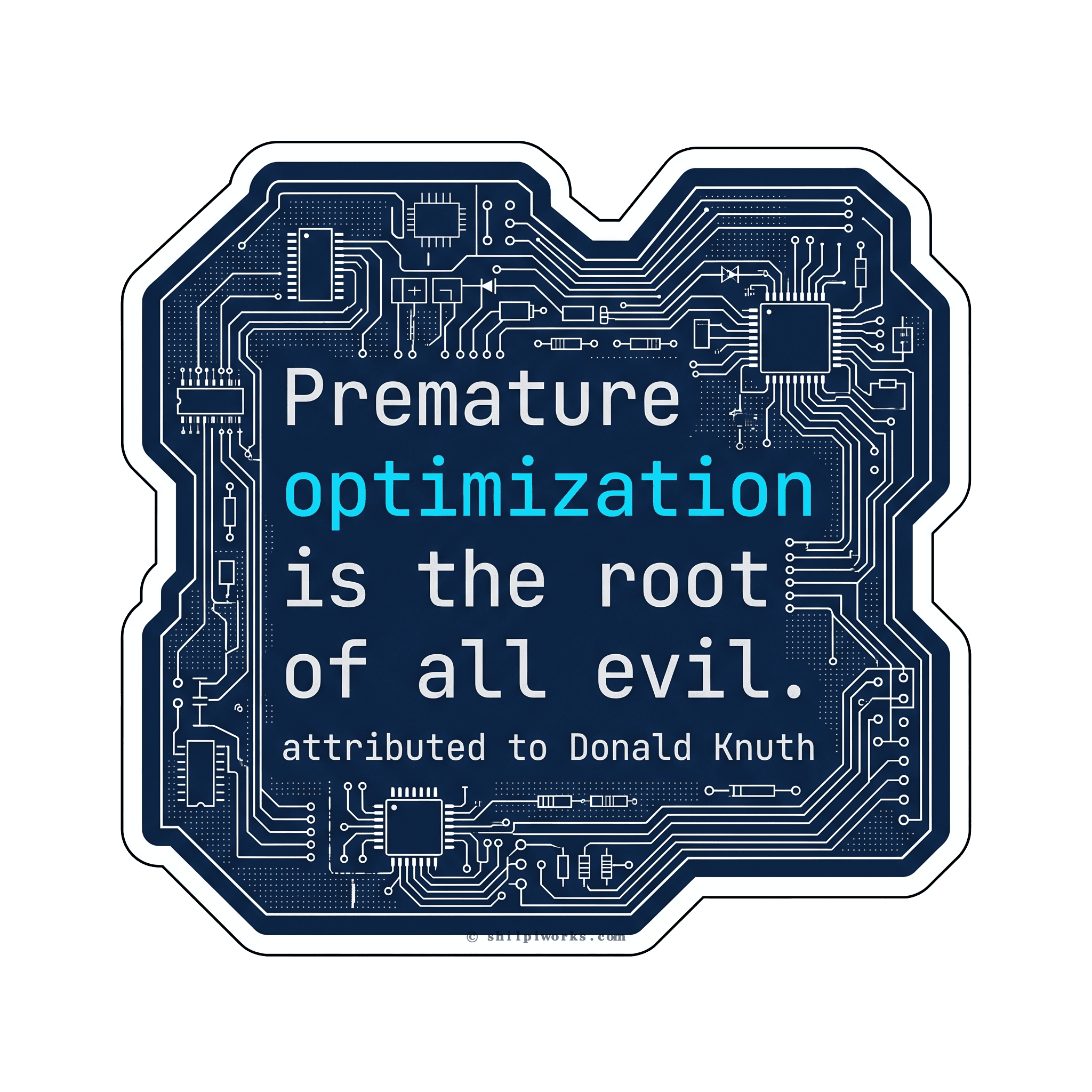 Knuth's Optimization Insight Circuit Board