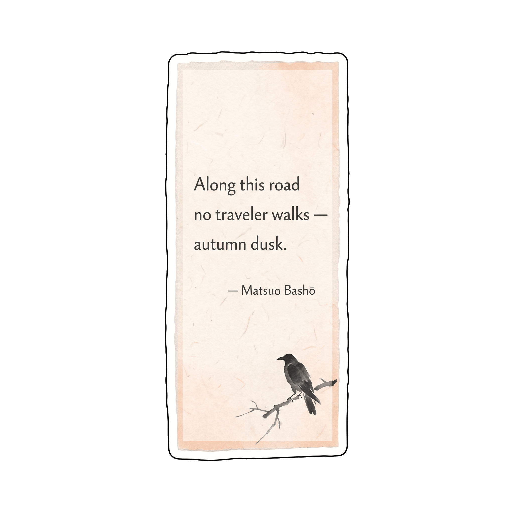 Bashō Autumn Dusk Haiku Sticker