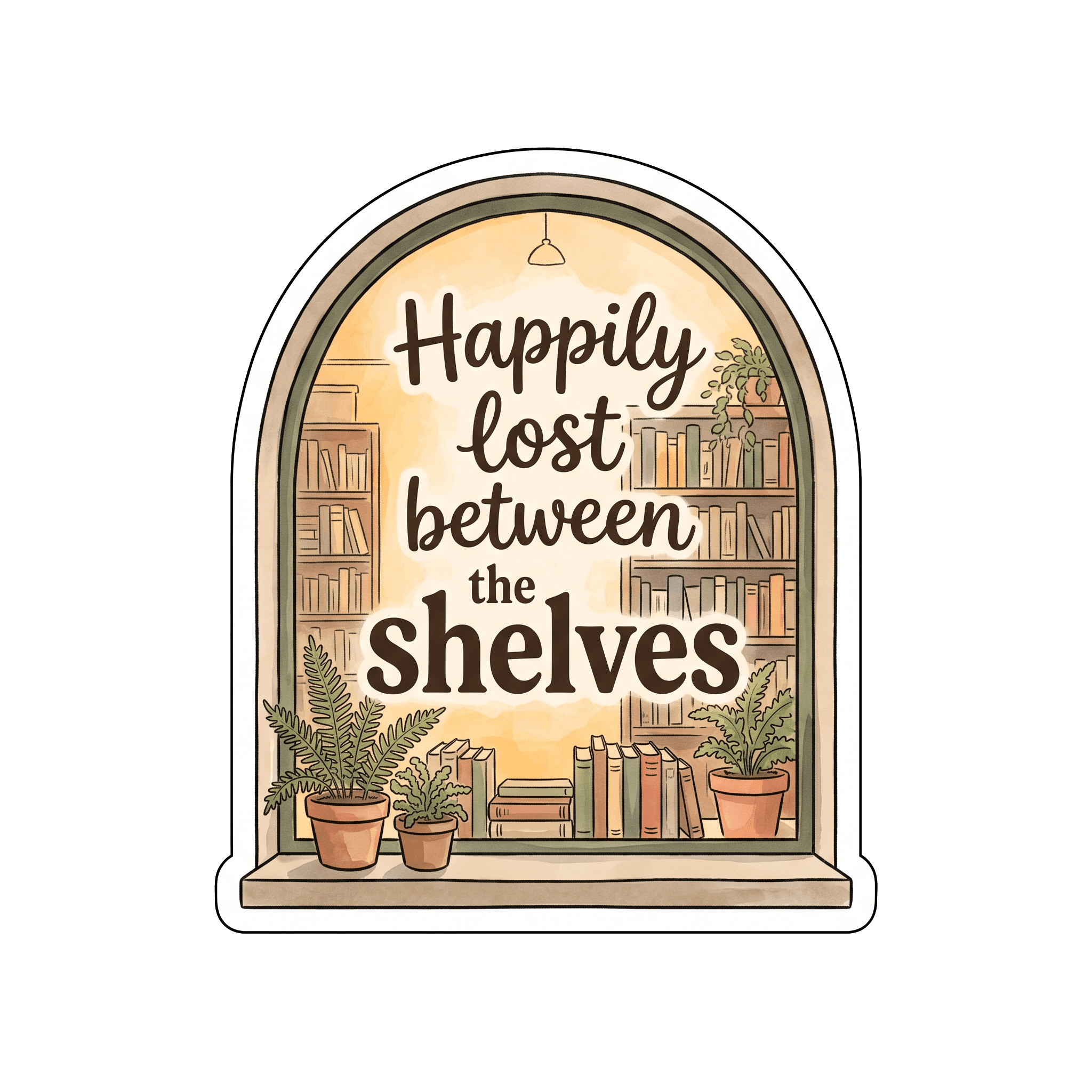 Lost Between the Shelves Sticker