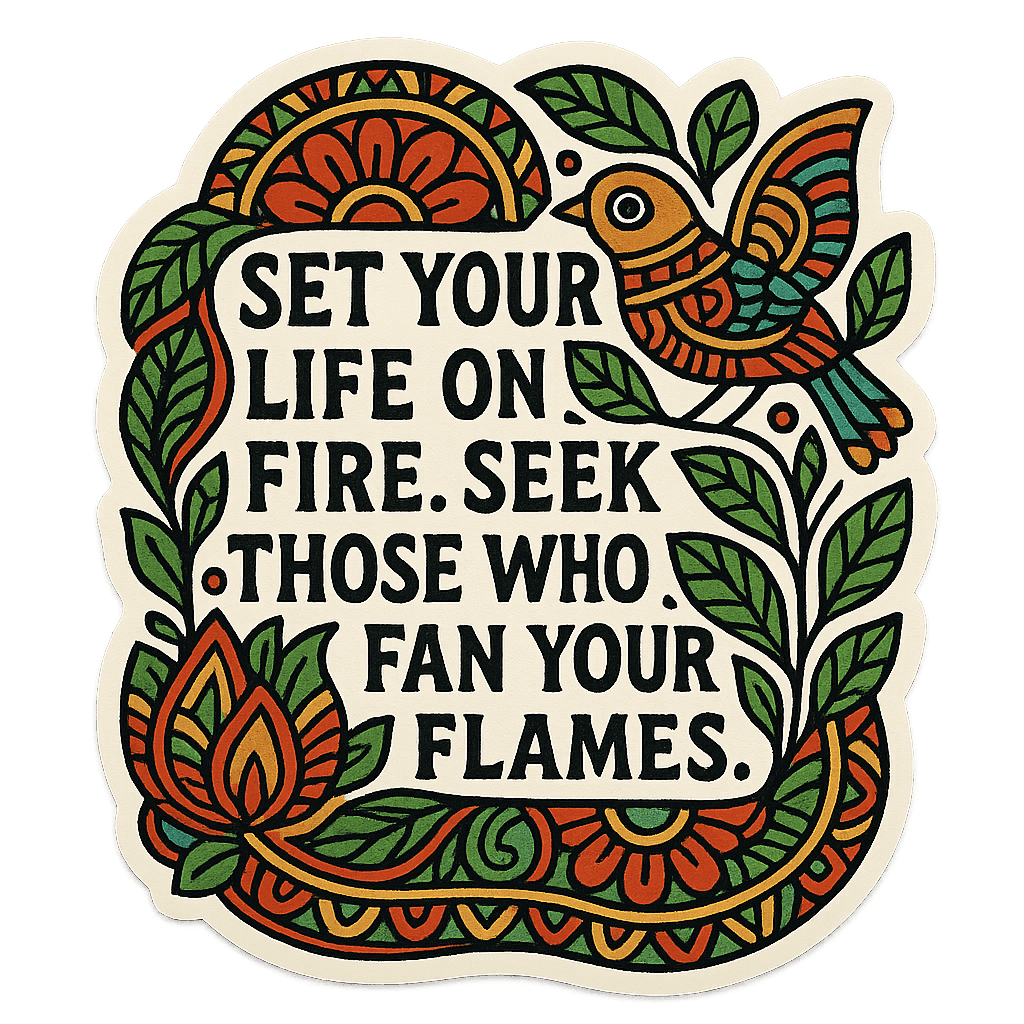 Rumi Wisdom: Ignite Your Spirit Folk Art Inspiration