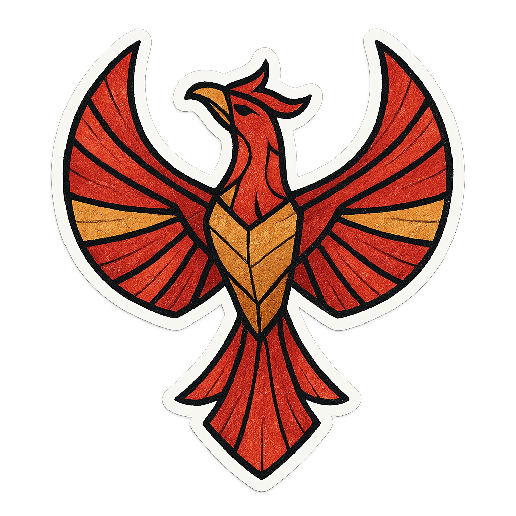 Geometric Phoenix Art