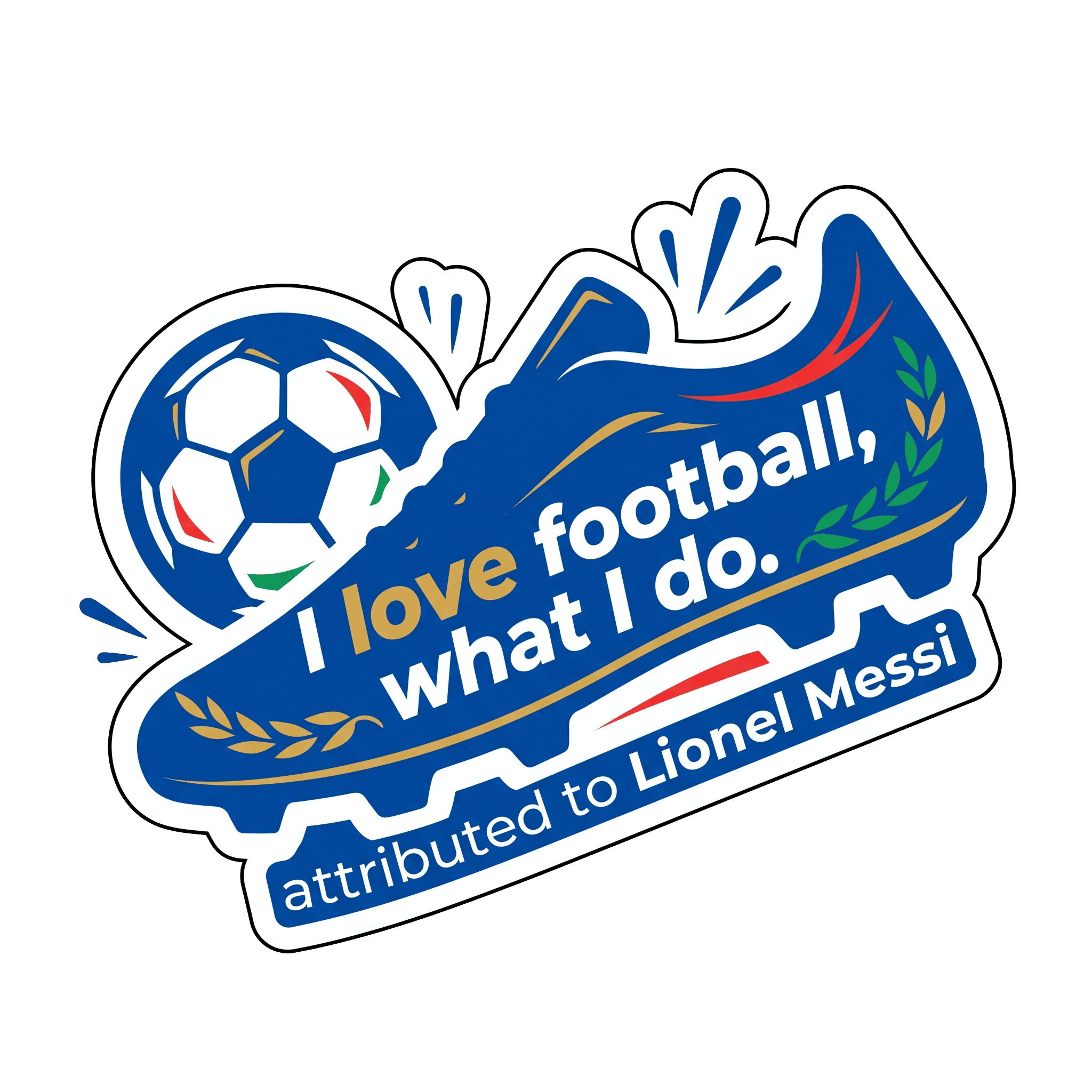 Messi's Football Passion Sticker