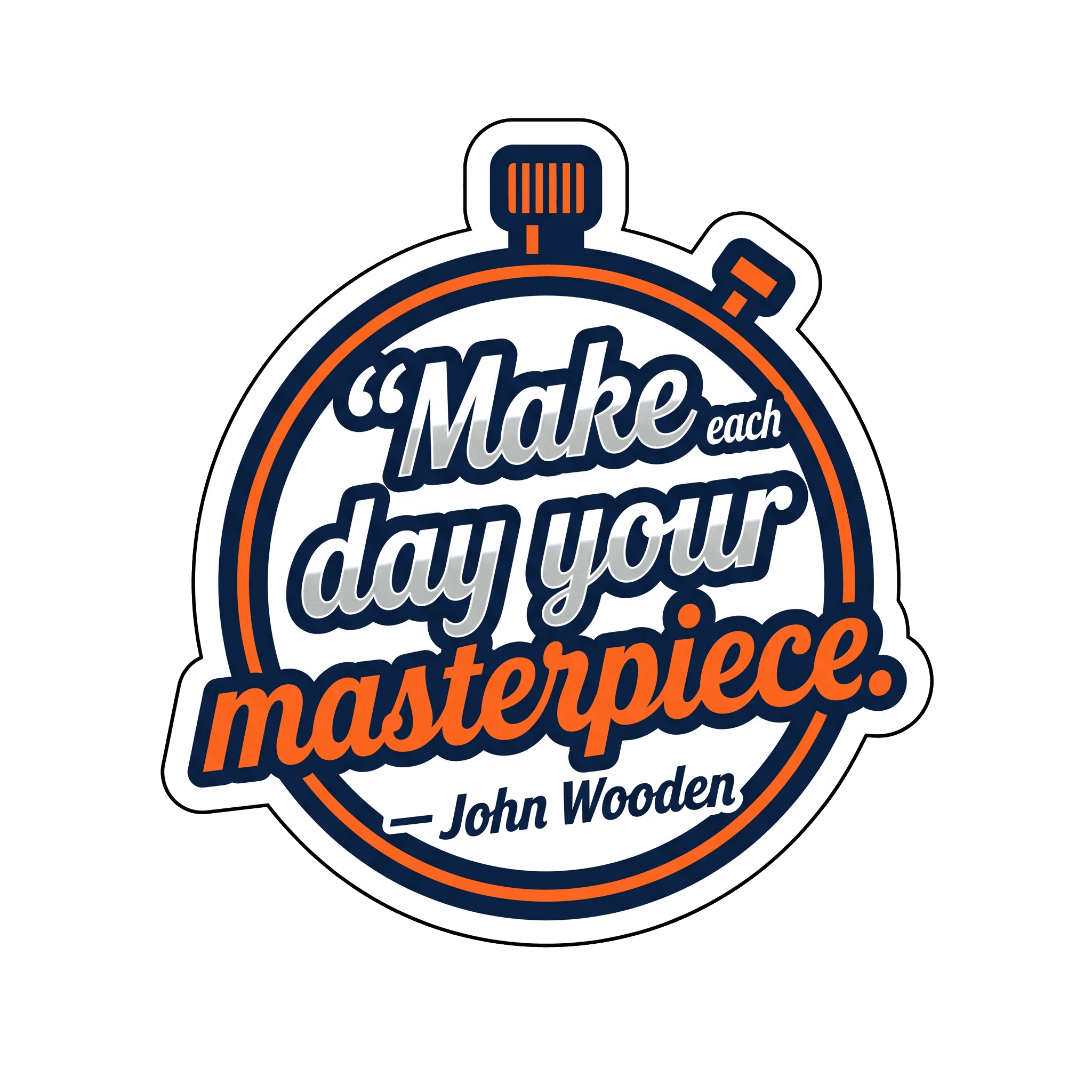 John Wooden Masterpiece Motivation Sticker