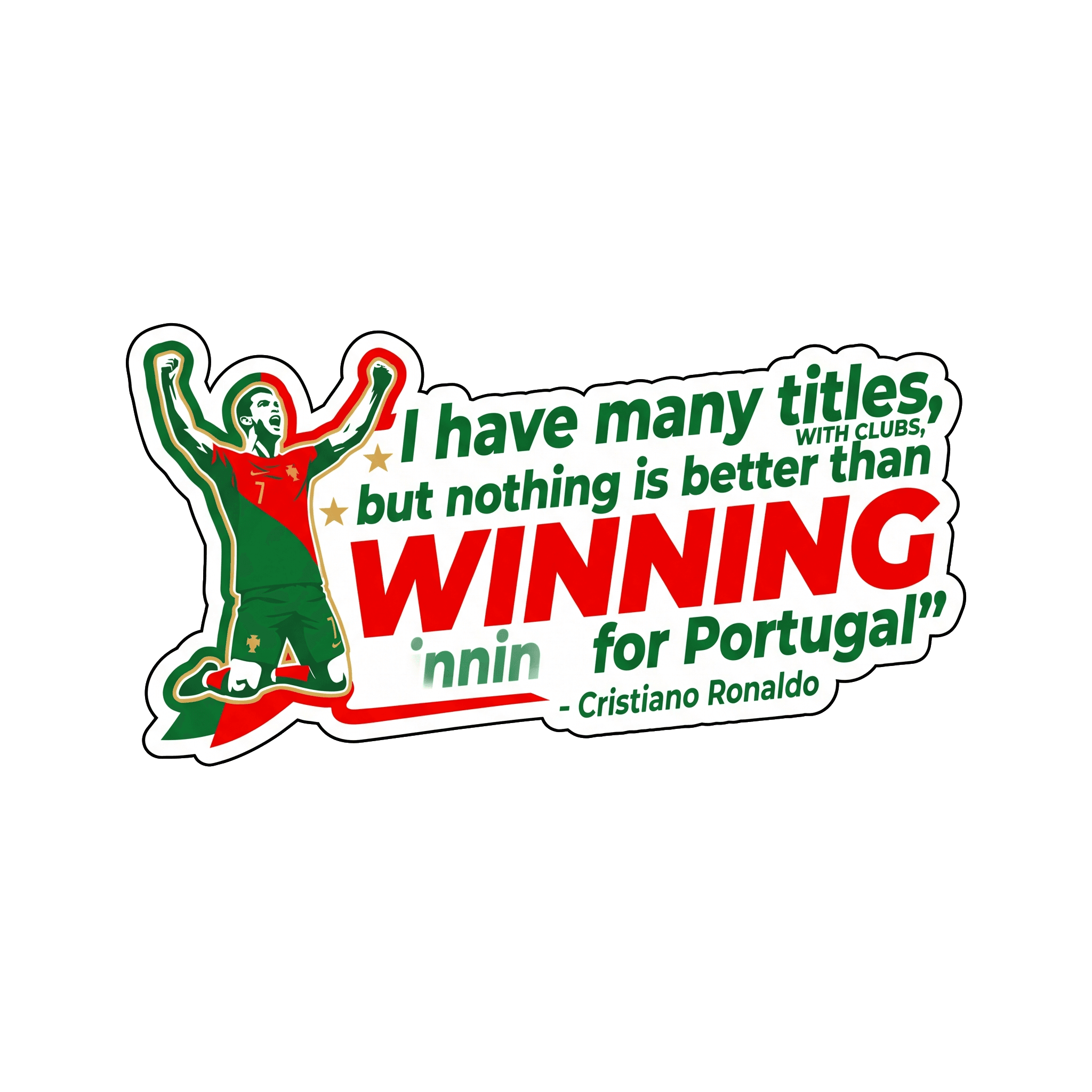 Ronaldo's Portugal Pride Sticker