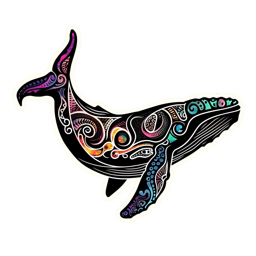 Colorful Mandala Whale