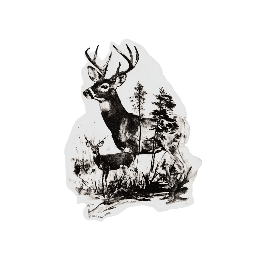 Deer & Fawn Art