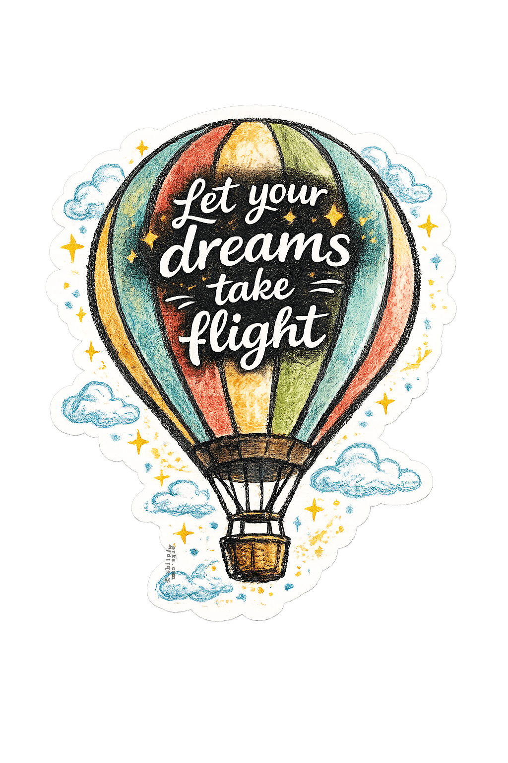 Dreams Take Flight Hot Air Balloon Art