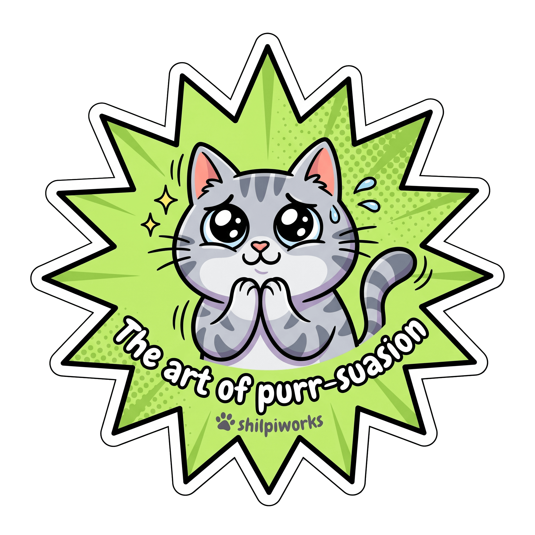 The Art of Purr-suasion Sticker