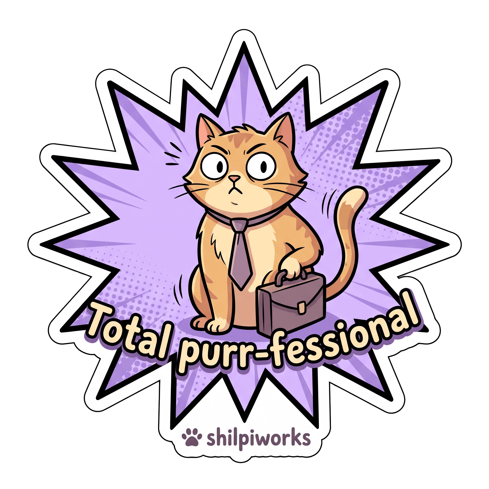 Total Purr-fessional Cat Business Feline Humor