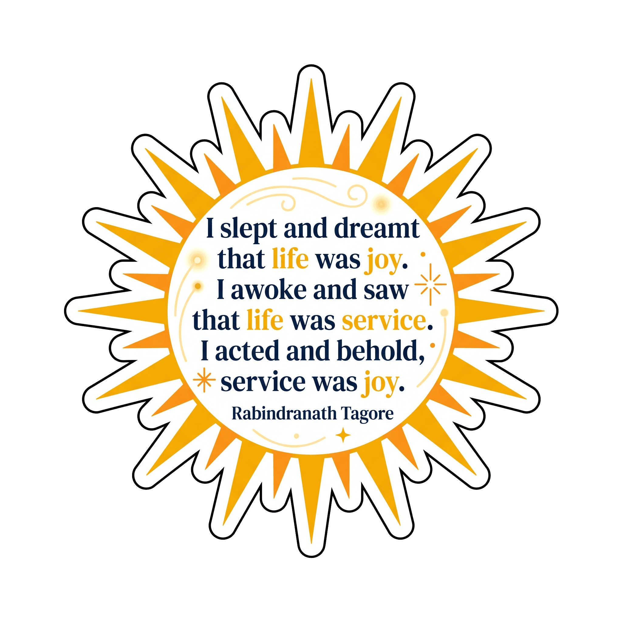 Tagore's Joyful Service Philosophy
