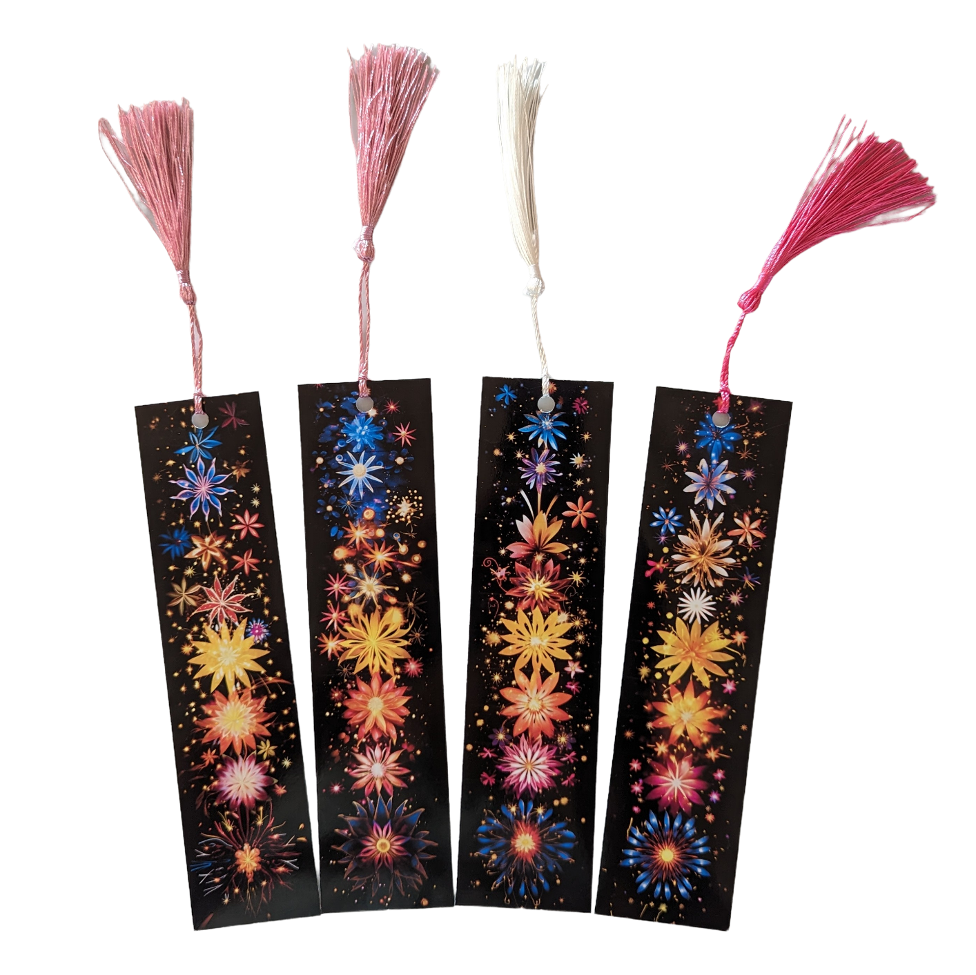 Diwali Flowers Fireworks Bookmarks Set