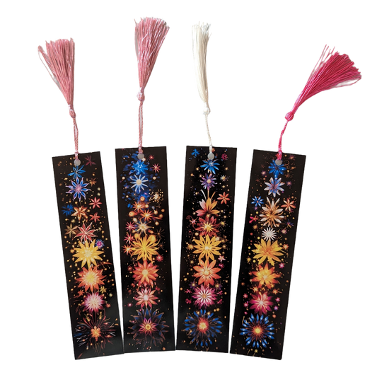 Diwali Flowers Fireworks Bookmarks Set